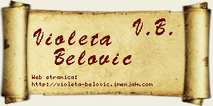 Violeta Belović vizit kartica